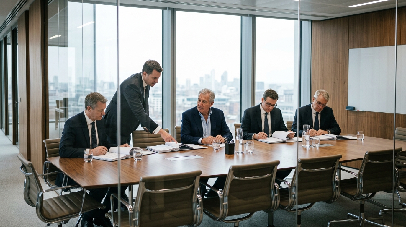 Une transaction travaillée autour d'une table de conseil